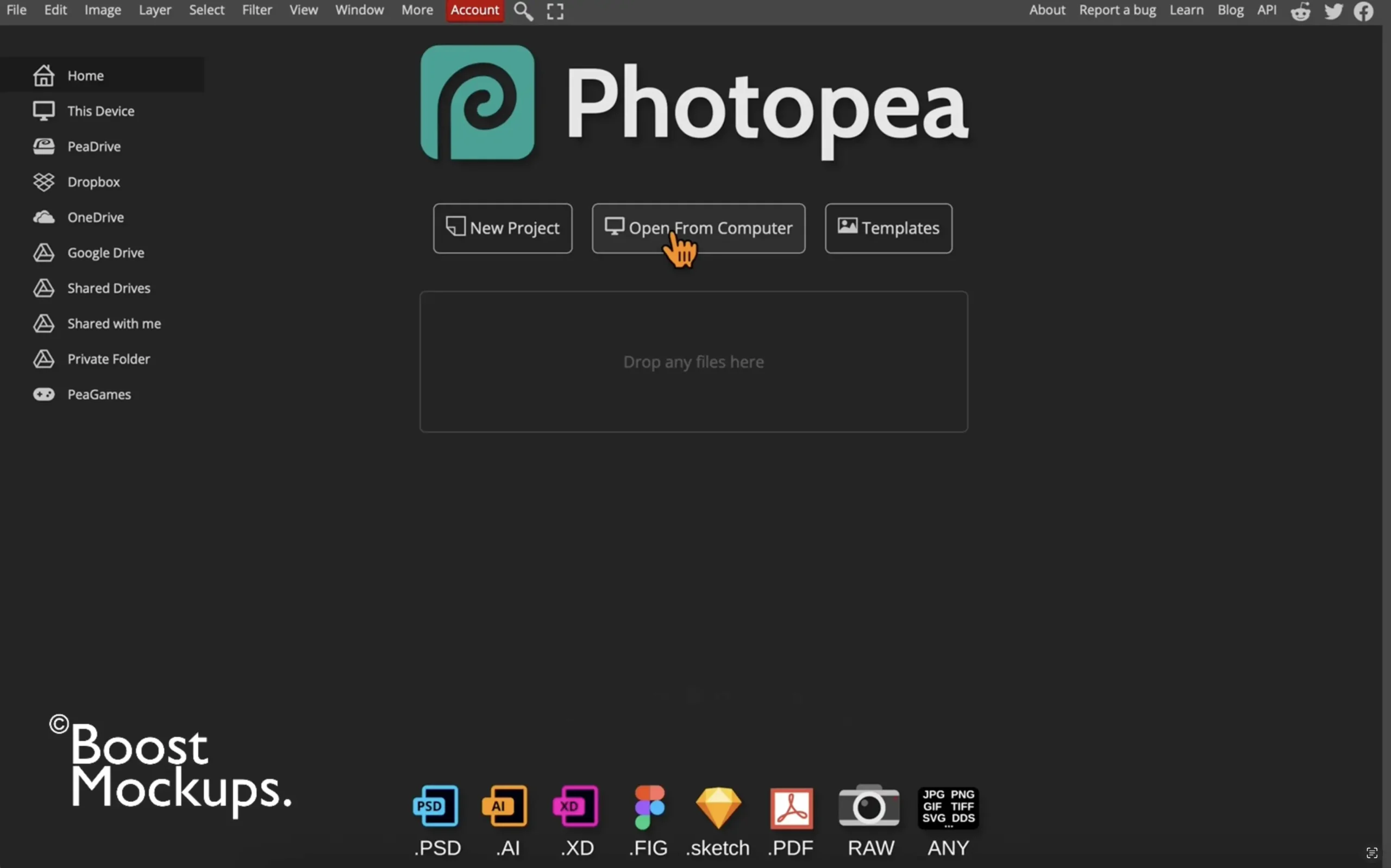 open file photopea