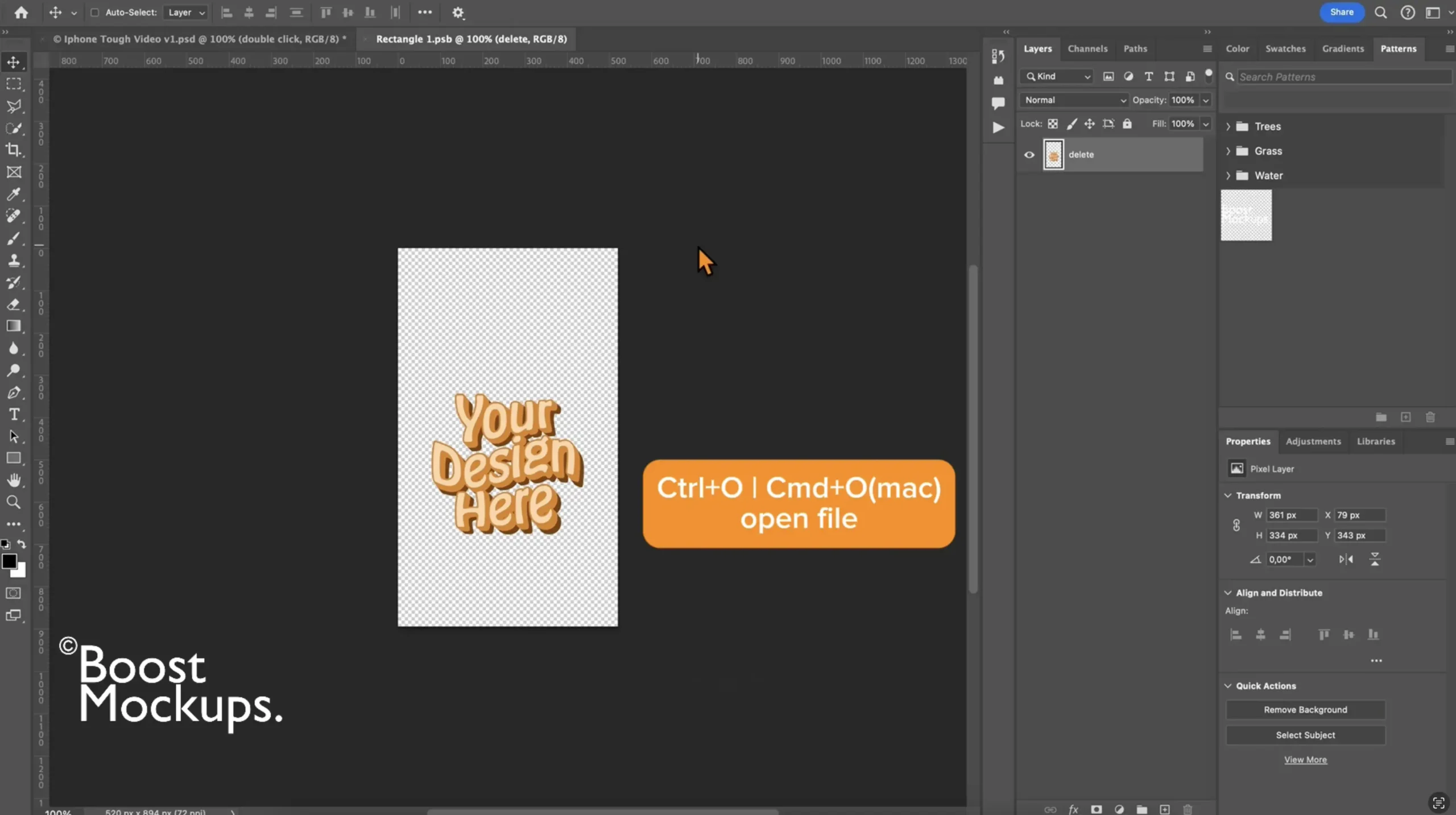 open your video photoshop ps