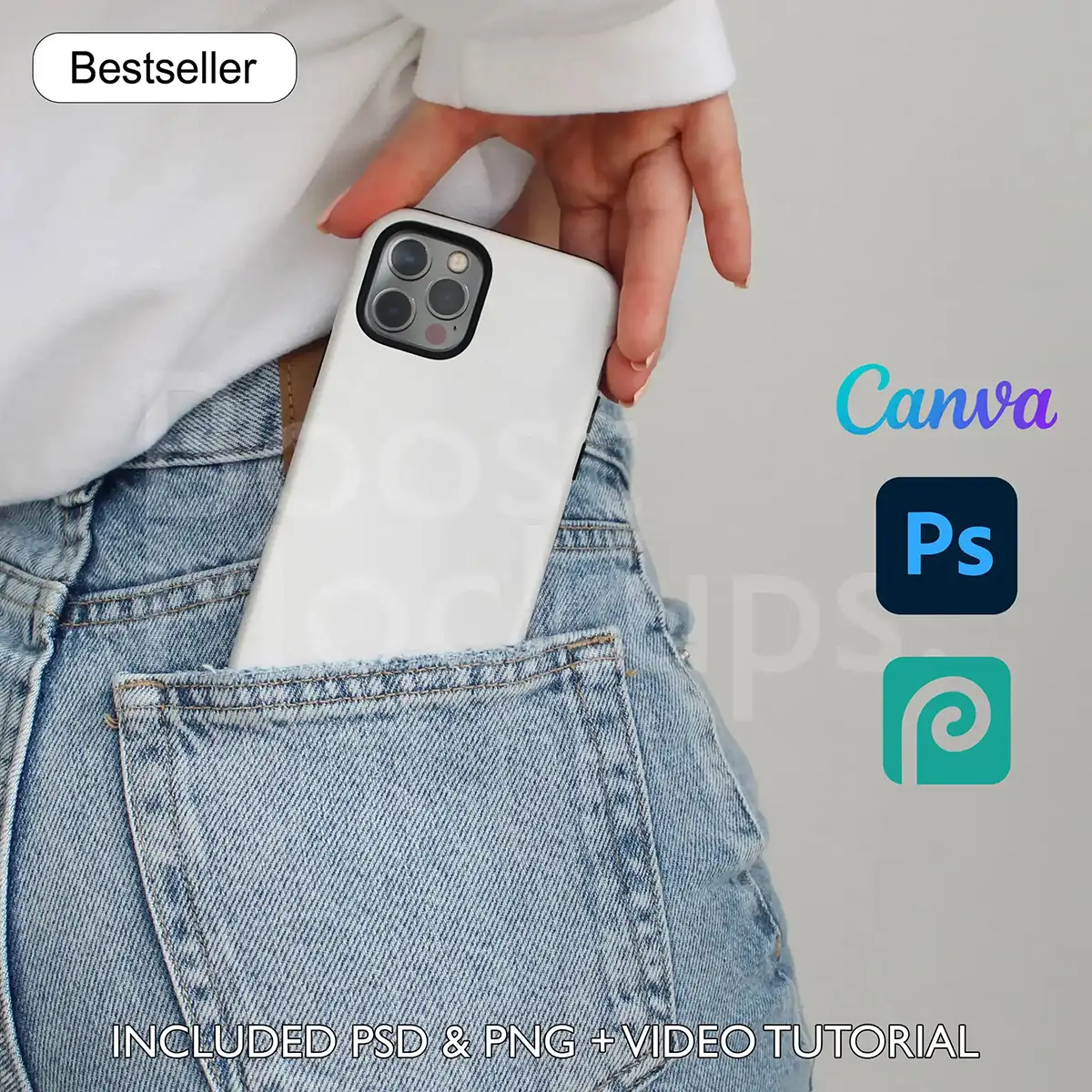 iPhone mockup hands