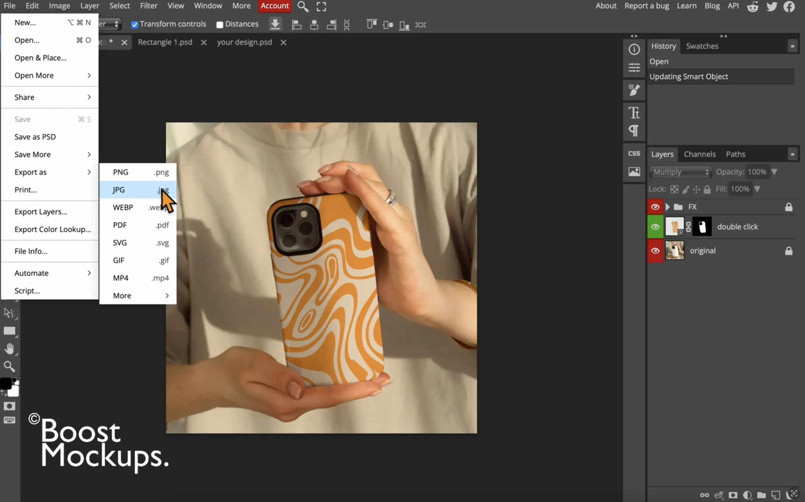 export file jpg png photopea