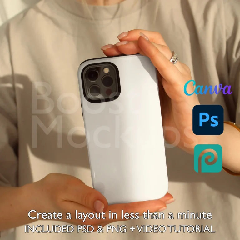 iPhone tough case mockup