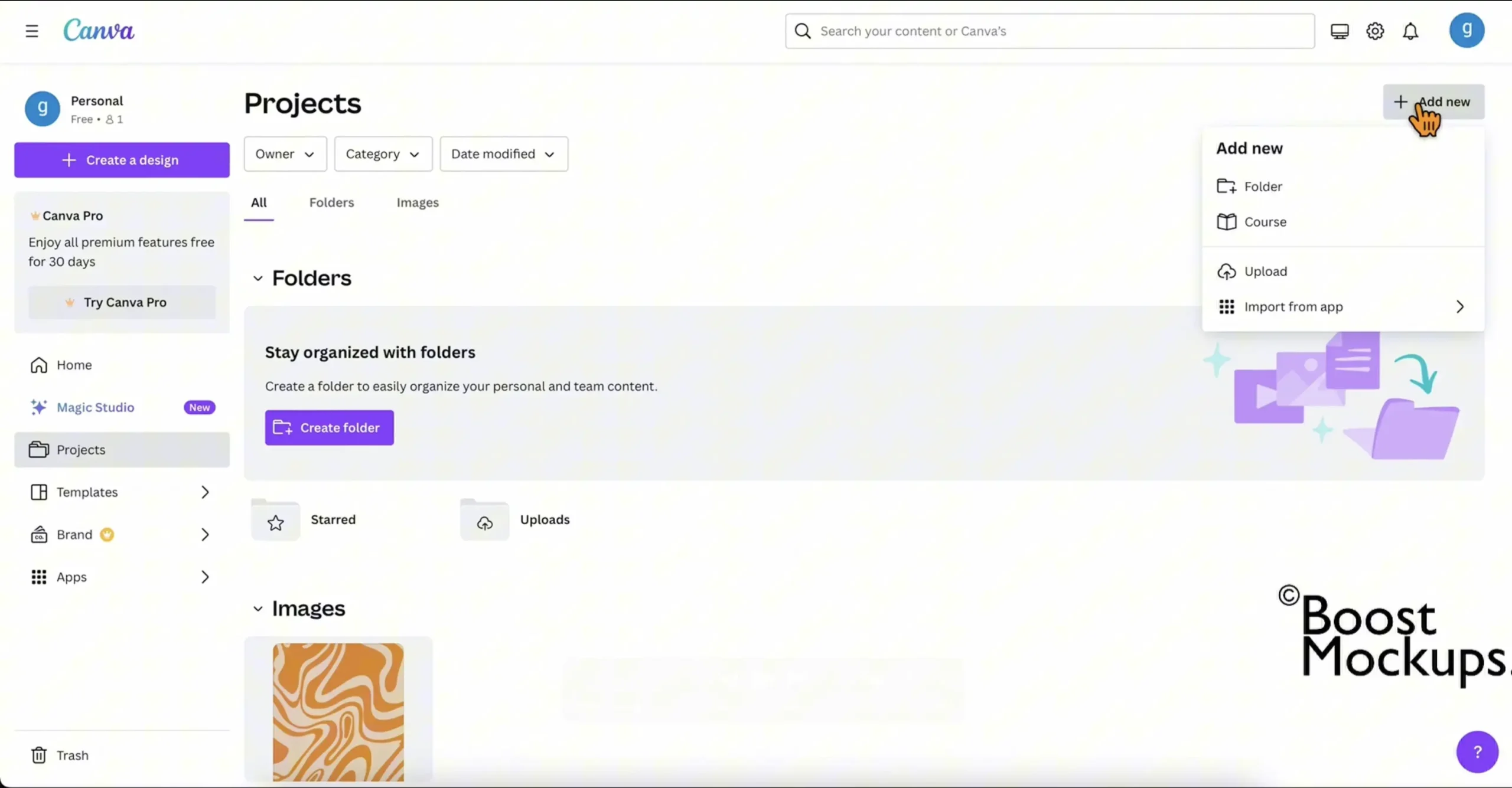 add new file canva