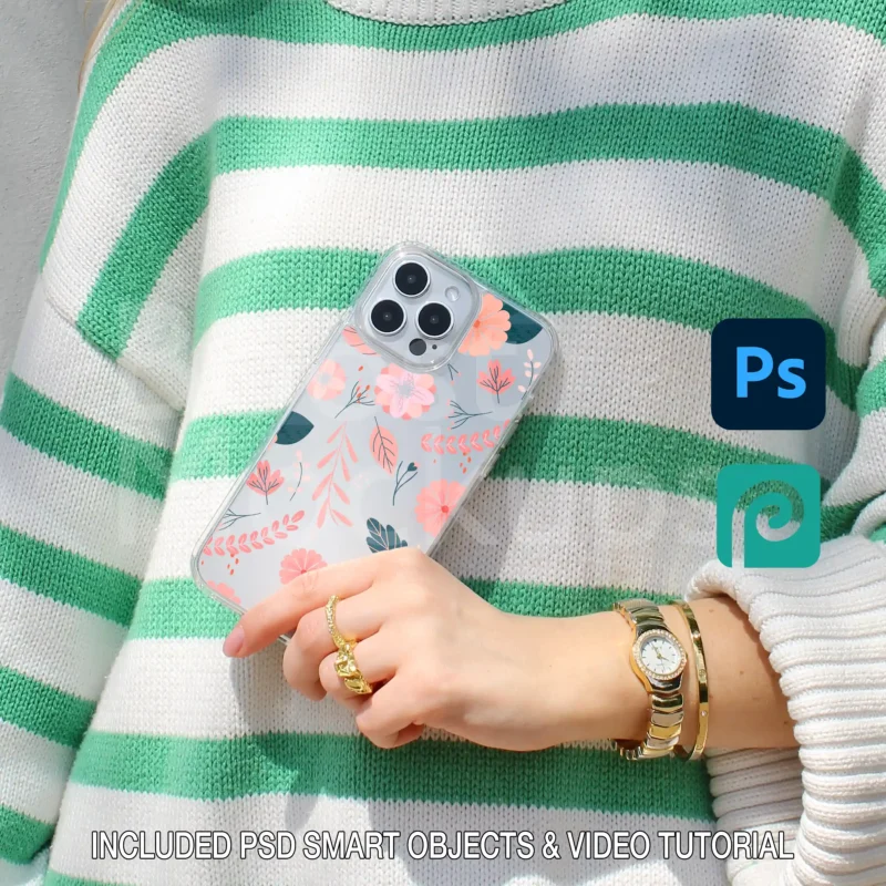 iPhone clear case mockup