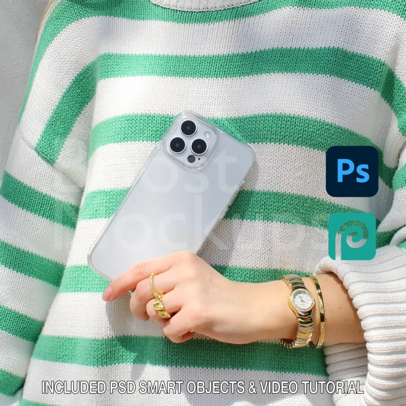 iPhone clear case mockup