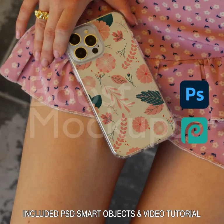 iPhone clear case mockup
