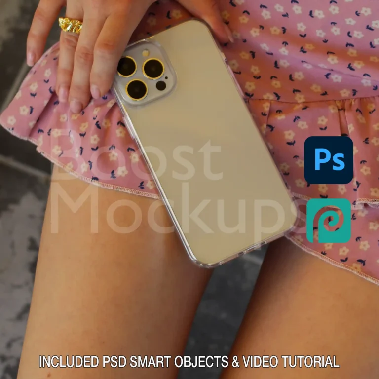 iPhone clear case mockup