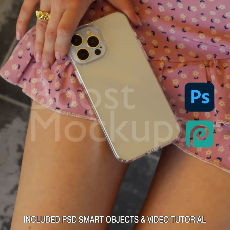 iPhone clear case mockup