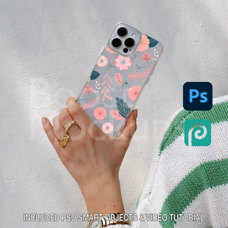 iPhone clear case mockup