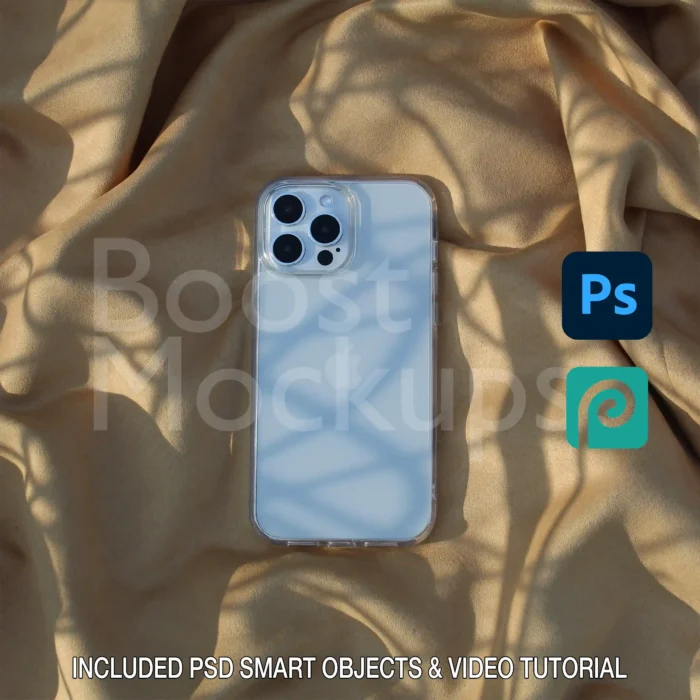 iPhone clear case mockup