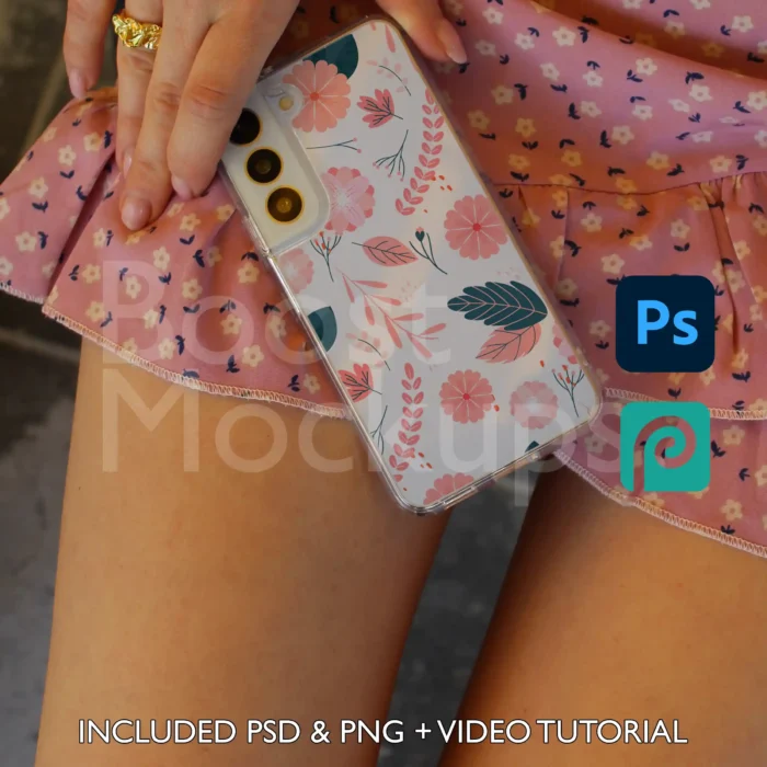 Samsung clear case mockup