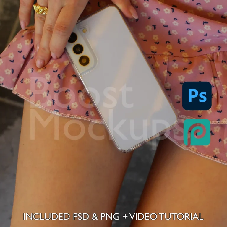 Samsung clear case mockup