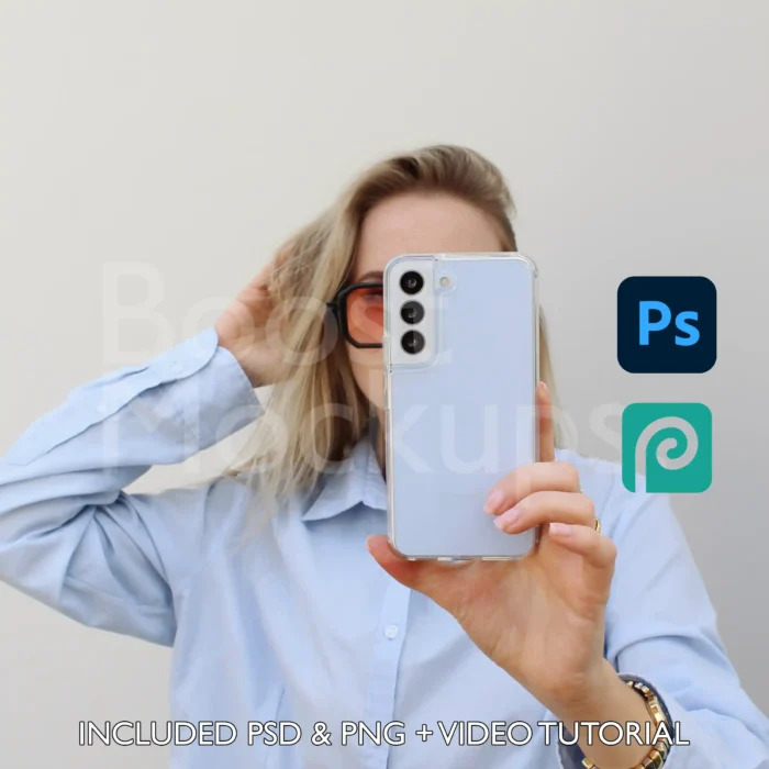 Samsung clear case mockup